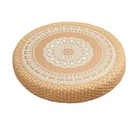 Vgvgaj Meditation Cushions - Round Hand Woven Yoga Floor Cushion, Non-Slip Mat Comfortable for Living Room, Outdoor, Yoga and Meditative Practices