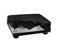 Vgvgaj Record Player Cover 43 x 33 x 13 cm Dust Protection Record Player Dust Protection Soft Protective Cover Made of Fabric Retro Stero Record Player Protector for Musical Instruments Home, black
