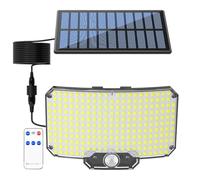 Vgvgaj Solar Parking Lot Lights - Wide Angle Solar Lights,Bright Motion Sensor Remote Control Street Lights, LED Solar Powered Light for Deck, Streets, Parking