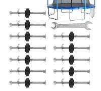 Vgvgaj Trampoline Spare Parts, Safety Net Screws and Trampoline Poles, Set of 12 Anti-Fall Stabilization for Frame, Net, Fence and Accessories