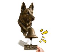 Vgvgaj Various Dog Doorbells for Welcoming, Rustic Vintage Decorative Wall Mounted Bell with Dog Head for the Front Door, for Entrance, Stem, Garden Land, Living Area