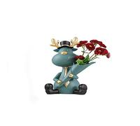 VGVSBG artificial flower Creative Artificial Flowers Arrangement Resin Deer Faux Flowers Dried Flower For Hall Dining Side Table The Gift For Wedding Home and office artificial flowers