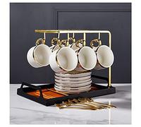 VGVSBG Coffee s Tea Cup Milk Cup Exquisite Coffee Cup Set European Luxury Cup with Gold Rim Ceramic with Handle Home Afternoon Tea Set