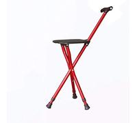 VGVSBG Folding Rollator Walker,Crutch Folding Telescopic Chair with LED Light Chair Aluminum Walking Stick Stool Height Adjustable Walker Suitable for The Elderly crutch-11.19