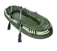 VGVSBG Four Person Inflatable Boat, Fishing Boat Kayak, Water Lifeboat, Rubber Boat with Air Pump and Paddle Fishing and Playing On The Coast,A