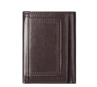VGVSBG Slim Wallet for Men Original Genuine Leather Trifold Cards Holder Small Male Clutch with Zipper Pouch