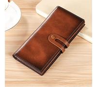 VGVSBG Wallet Men's Long Purse Multi-Card Retro Vertical Handheld Bag Wallet Money Clip