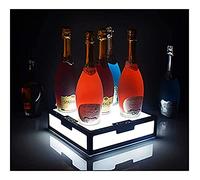 VGVSBG Wine Bottle Display Stand Bottle Display Stand Bar Liquor Illuminated Bottle Shelf,Wine Racks Ktv Bar Luminous Wine Holder | Stainless Steel Bold Laser Column Led Lighted Liquor Bottle Displ