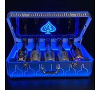 VGVSBG Wine Bottle Display Stand Led Lighted Liquor Bottle Display, Whiskey Shelves Rack Stand Case Box, Home Bar Bottle Shelf Color Changing With Led Color Remote Control For Home Decoration Count