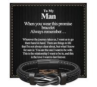 VGWON Gifts for Men Mens Gift Mens Bracelets Birthday Gifts for Men Boyfriend Husband Fiance 30th 40th 50th 60th 70th 80th Birthday Gift for Man Friendship Bracelet Men's Bracelets