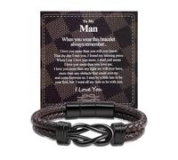 VGWON Gifts for Men Mens Gift Mens Bracelets Friendship Bracelet Men's Bracelets Birthday Gift for Men Husband Fiance Boyfriend 30th 40th 50th 60th 70th 80th Birthday Gifts for Man