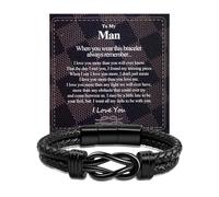 VGWON Gifts for Men Mens Gift Mens Bracelets Friendship Bracelet Men's Bracelets Birthday Gift for Men Boyfriend Husband Fiance 30th 40th 50th 60th 70th 80th Birthday Gifts for Man