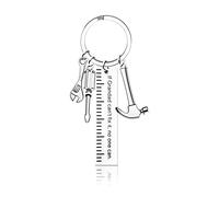 VGWON Laser Engraved Silver Stainless Steel Keyring for Grandad, Birthday and Christmas Jewellery Accessory Gift for Grandad, Father's Day Gift for Grandad