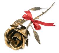 VGYGLS Handmade Bronze Rose - 8th & 19th Anniversary Wedding Gift for Wife - Solid Metal Flower Keepsake, 8 Year & 19 Year Wedding Anniversary Couples Gift