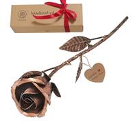 VGYGLS Metal Rose,7 Year Copper for Her/Him/Couples - Romantic Decor for 6th,7th,8th,11th,19th,20th, 22nd Years | for Wife,Girlfriend,Mom | Birthday, Wedding Gifts for Flower Lovers