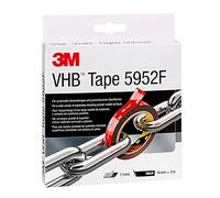 VHB 3M Double Sided Adhesive Tape 5952F, 19 mm x 3 m x 1.1 mm, Black | Simple Permanent Bonding, Indoor + Outdoor, Various Substrates, Double Coated Tape