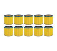 vhbw 10 x Round Filters / Lamellar Filters Compatible with Aqua Vac Gusty 30/50, Super 22, Industrial 30, Industrial 35, Industrial 50, NTP 20, NTP 30 Vacuum Cleaner
