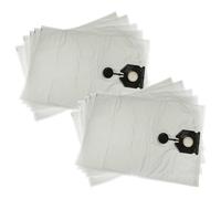 vhbw 10 x Vacuum Cleaner Bags Compatible with Kärcher NT 30/1 Tact Te M Vacuum Cleaner - Micro Fleece, 64 cm x 44.5 cm, White