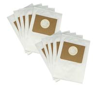 vhbw 10 x Vacuum Cleaner Bags Compatible with Kärcher proNT 200, 400 Vacuum Cleaner, Microfleece, Type M, 30 cm x 21 cm, White