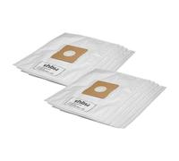 vhbw 10 x Vacuum Cleaner Bags Compatible with Quigg BS 1400.05, BS 1601 Turbo, BS 1600 Turbo Vacuum Cleaner, Microfleece, 31.5 cm x 30 cm, White