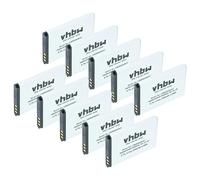 vhbw 10x Battery compatible with Garmin GLO 2 Mobile Phone Smartphone (650 mAh, 3.7 V, Li-Ion)