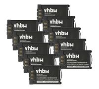 vhbw 10x Battery compatible with Mitel 612d, 622d, 632d, 620d, 622dt, 610d, 612dt, 630d, 600d Wireless Landline Phone (800 mAh, 3.7 V, Li-Ion)