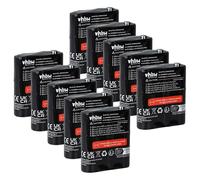 vhbw 10x Battery compatible with Motorola Talkabout T6510, T8500R, T800, T8500, T6530, T82, T82 Extreme Radio, Walkie-Talkie (1500 mAh, 3.6 V, NiMH)