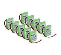 vhbw 10x Battery compatible with Siemens Gigaset E455, E455 Sim, E450 Sim, E40, E450, E45 Wireless Landline Phone (650 mAh, 2.4 V, NiMH)