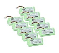 vhbw 10x Battery compatible with Symbol LS4278 Barcode Scanner POS (800 mAh, 3.6 V, NiMH)
