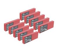 vhbw 10x Battery Replacement for HBC RHB1220KY, BA214060, BA214061 for Industrial Radio Remote Control (2000 mAh, 6 V, NiMH) - Red