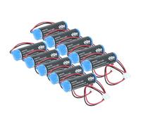 vhbw 10x Battery Replacement for Mitsubishi F2-40BL, PM-20BL, LS14500-MF, FX2N-48M for CNC Router, CNC Controller (1800 mAh, 3.6 V, Li-SOCl2)