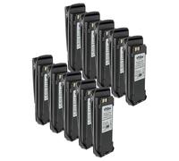 vhbw 10x Battery Replacement for Motorola PMNN4101A, PMNN4102A, PMNN4101 for Radio, Walkie-Talkie (1800 mAh, 7.4 V, Li-Ion) + Belt Clip