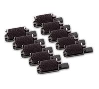 vhbw 10x Ink Roller Black Compatible with Sharp EL 1630 G, EL 1750 P, EL 1750 P II Cash Register, Calculator