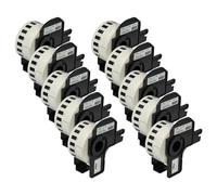 vhbw 10x Label Roll with Holder 29mm x 15.24m (1 Label) Replacement for Brother DK-22211 for Label Maker White