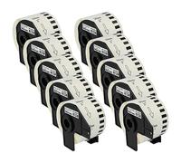 vhbw 10x Label Roll with Holder 50mm x 30.48m (1 Label) Replacement for Brother DK-22223 for Label Maker - Premium White