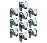 vhbw 10x Label Roll with Holder 62mm x 15.24m (1 Label) Replacement for Brother DK-22212 for Label Maker White