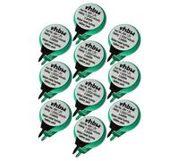 vhbw 10x NiMH replacement button cell battery tab type 1/V40H 2 pins 40mAh 1.2V suitable for model building batteries, solar lights etc.