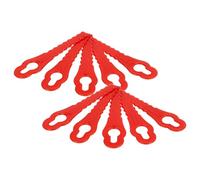 vhbw 10x Replacement Blade Compatible with Einhell RG-CT 18/1 Cordless Lawnmower - Cutter Blades, Red, Polyamide