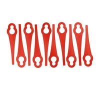 vhbw 10x Replacement Blade Compatible with Homebase Sovereign ST05 Cordless Strimmer - Cutter Blades, Red, Plastic/Nylon