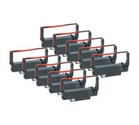 vhbw 10x Ribbon Cartridge Compatible with Bixolon SRP 275, SRP 270 Dot Matrix, Receipt Printer - Black-Red Ink Ribbon