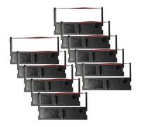vhbw 10x Ribbon Cartridge Compatible with Citizen IR31 Dot Matrix, Receipt Printer - Black-Red Ink Ribbon