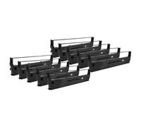 vhbw 10x Ribbon Cartridge Compatible with Epson LQ-200, LQ-350, LQ-300, LQ300, LQ200, LQ350 Dot Matrix, Receipt Printer - Black Ink Ribbon