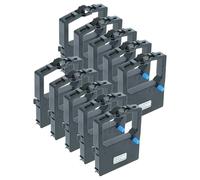 vhbw 10x Ribbon Cartridge Compatible with OKI Microline 3391 eco, 3391, 390 Plus, 390 Turbo, 380 Dot Matrix, Receipt Printer - Black Ink Ribbon