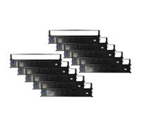 vhbw 10x Ribbon Cartridge Replacement for OKI 43571802BE, 43571802 for Dot Matrix, Receipt Printer - Black Ink Ribbon
