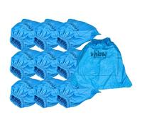 vhbw 10x Textile Filter compatible with Einhell TE-VC 2230 SA, TE-VC 1925 SA Vacuum Cleaner, Wet/Dry Vacuum Cleaner - Textile Bag, Washable, Blue