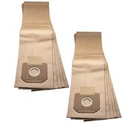 vhbw 10x Vacuum Cleaner Bag compatible with Bosch GAS 55 M AFC Professional Vacuum Cleaner - Paper, 75.2 cm x 20.2 cm, brown