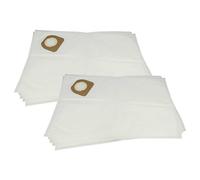 vhbw 10x Vacuum Cleaner Bag compatible with Dewalt DCV586MK Vacuum Cleaner, Microfleece, type M, 55 cm x 34 cm, White