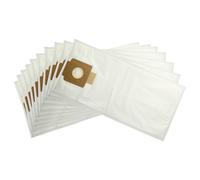 vhbw 10x Vacuum Cleaner Bag compatible with Kärcher BV 5/1, BV 5/1 BP, DS 5300 Vacuum Cleaner, Microfleece, 7 L, type T, 55 cm x 24.7 cm, White