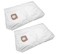 vhbw 10x Vacuum Cleaner Bag compatible with Kärcher NT 45/1 Tact TE, NT 48/1 Vacuum Cleaner - Microfleece, 30l capacity, 33 cm x 27 cm, White