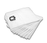 vhbw 10x Vacuum Cleaner Bag compatible with Kärcher WD 5 P S V-25/5/22, WD 5 P V-25/5/22, WD 5 S V-25/5/22 Vacuum Cleaner, Microfleece, White